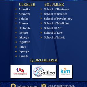 Ruh Sağlığı Branşlarında (Psikoloji, PDR) Yurtdışı Eğitim Danışmanlığı Hizmeti için İşbirliği-Kim Psikoloji 3